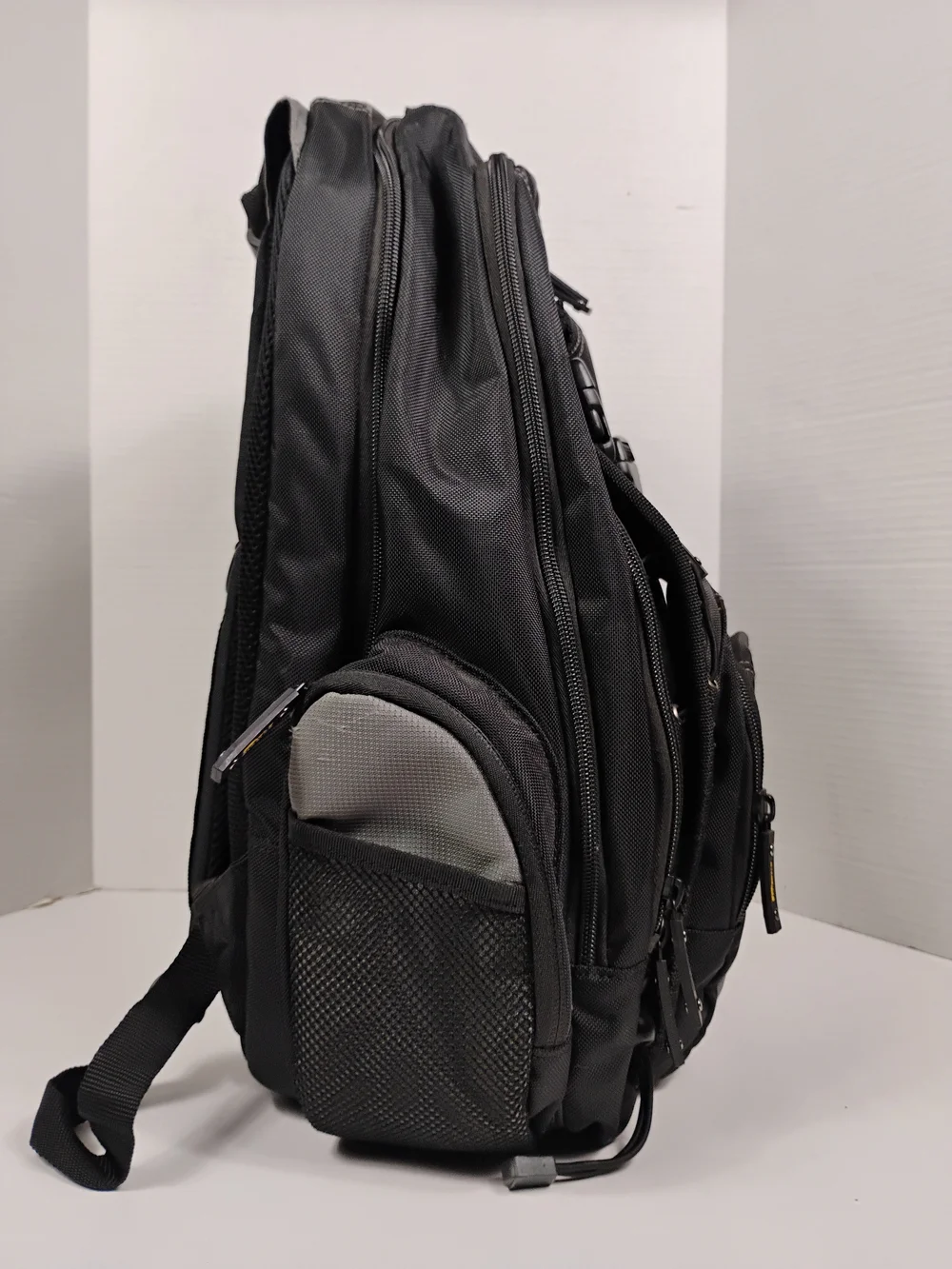 Black and Gray Men's Tech Backpack - Unbranded